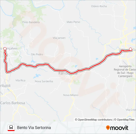 C120 BENTO GONÇALVES / CAXIAS Bus Line Map
