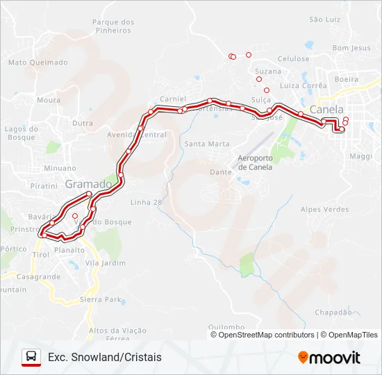 BUSTOUR CANELA E GRAMADO Bus Line Map