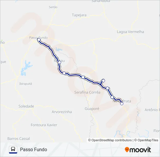 978 NOVA PRATA / PASSO FUNDO Bus Line Map