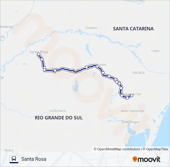 783 CAXIAS DO SUL / SANTA ROSA Bus Line Map