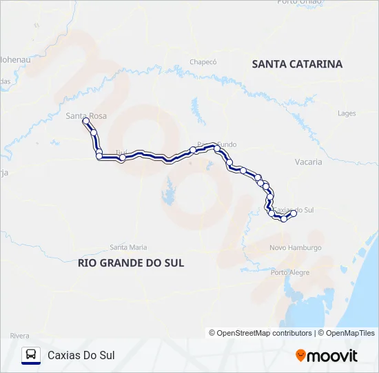 783 CAXIAS DO SUL / SANTA ROSA Bus Line Map