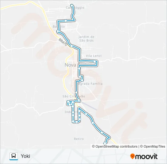 NS209 COLLA - YOKI Bus Line Map