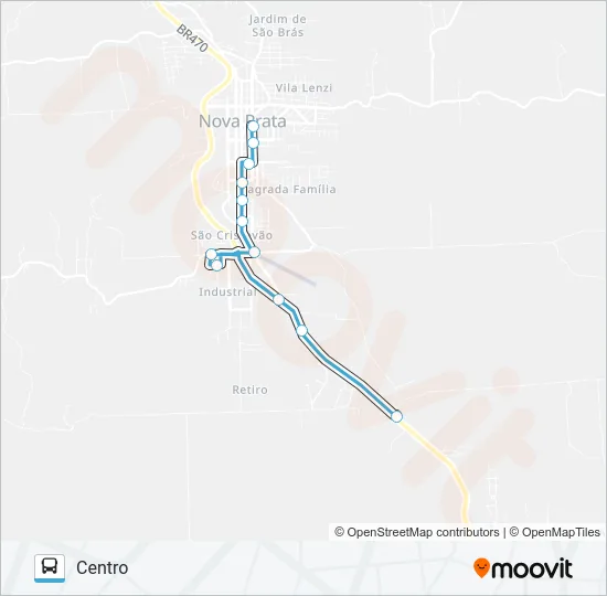 SN905 RETIRO - CENTRO Bus Line Map