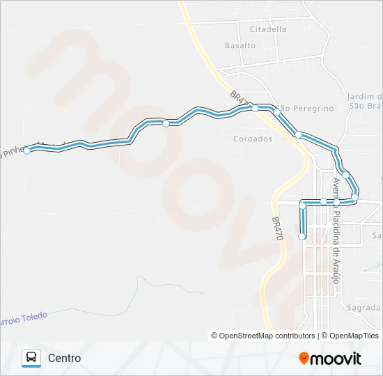 OL115 GRAMADO - CENTRO Bus Line Map