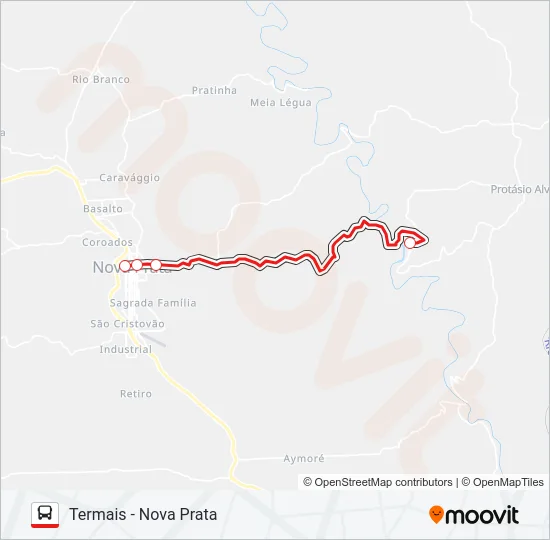 IM305 TERMAIS - NOVA PRATA Bus Line Map