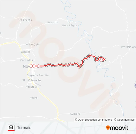 IM503 NOVA PRATA - TERMAIS Bus Line Map