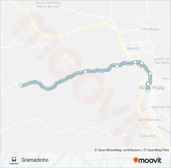 LO501 HOSPITAL - GRAMADINHO Bus Line Map