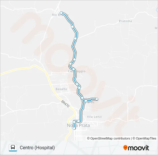 NS205 RIO BRANCO - HOSPITAL Bus Line Map