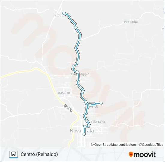 NS215 RIO BRANCO - REINALDO Bus Line Map