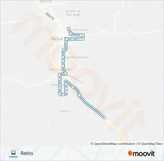 NS609 MERCADO CASSOL - YOKI Bus Line Map