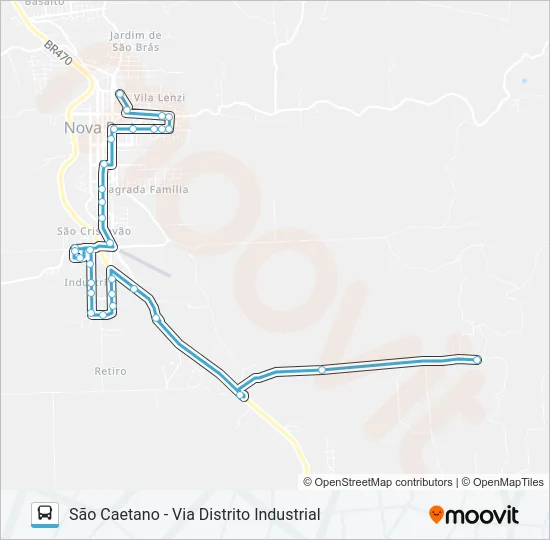 NS619 VIPAL I - SÃO CAETANO Bus Line Map
