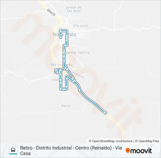 CS505 HOSPITAL - RETIRO - REINALDO Bus Line Map