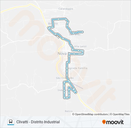 Mapa de NS418 CLIVATTI - DISTRITO INDUSTRIAL de autobús