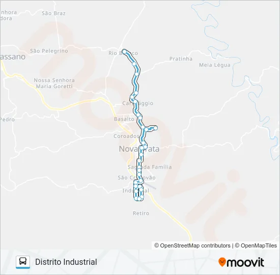 NS228 RIO BRANCO - DISTRITO INDUSTRIAL Bus Line Map