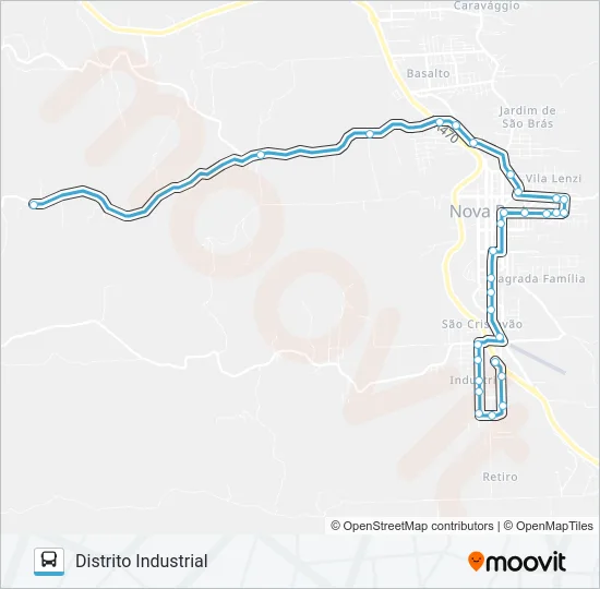 OS118 GRAMADINHO - DISTRITO INDUSTRIAL Bus Line Map