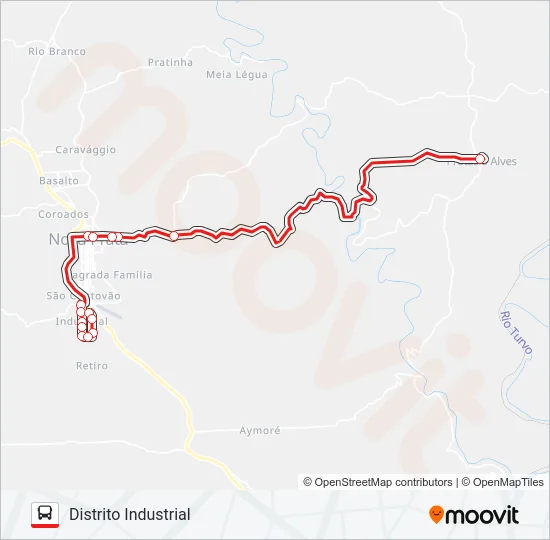 IM308 PROTÁSIO ALVES - DISTRITO INDUSTRIAL Bus Line Map