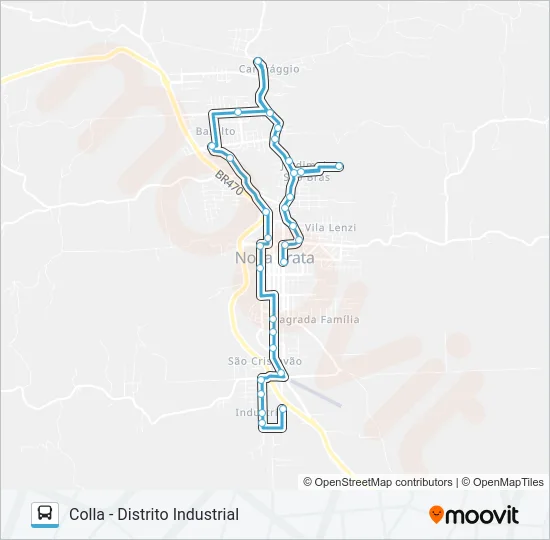 CC528 REINALDO - COLLA - DISTRITO INDUSTRIAL Bus Line Map