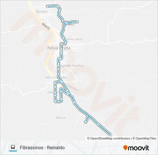 CC415 SÃO JOÃO BOSCO - FIBRASSINOS - REINALDO Bus Line Map