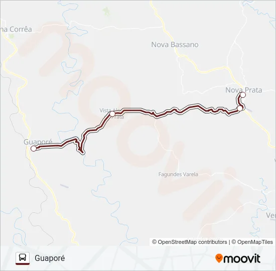 94 GUAPORÉ / NOVA PRATA Bus Line Map
