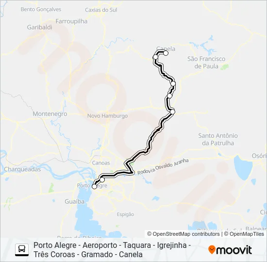 692 AIRPORT BUS Bus Line Map
