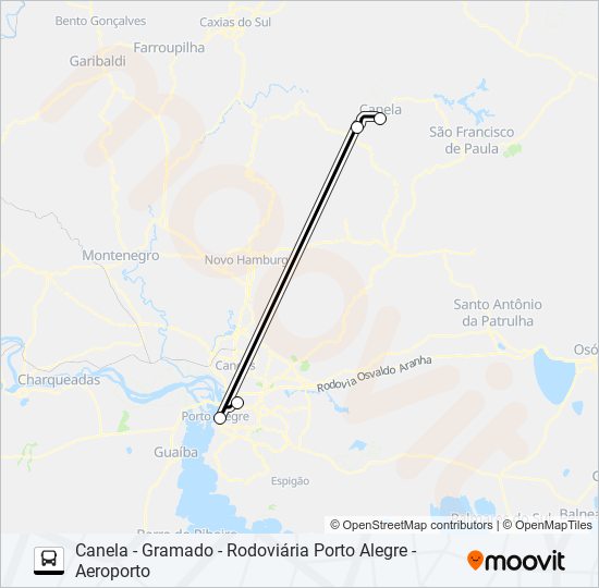 Rota da linha 013: horários, paradas e mapas - Cohab/Salgado Filho Via Upa  (Atualizado)