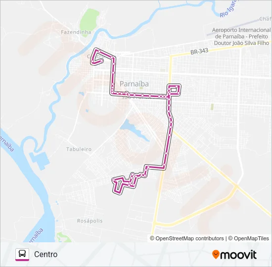 BROTHER VILLER/CENTRO VIA ANHANGUERA Bus Line Map