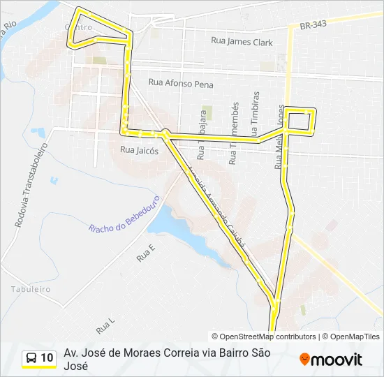 10 Bus Line Map