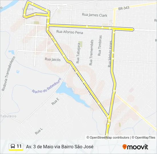11 Bus Line Map