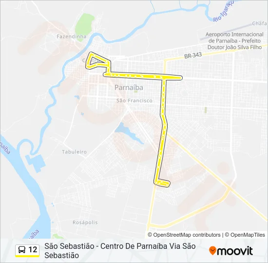 12 Bus Line Map