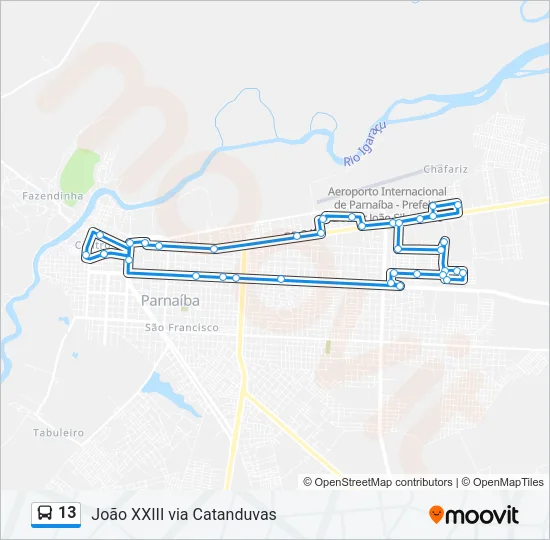 13 Bus Line Map