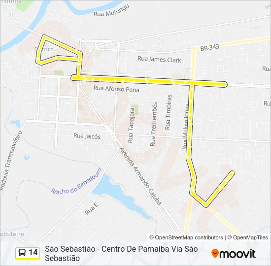 14 Bus Line Map