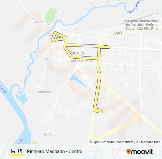 15 Bus Line Map