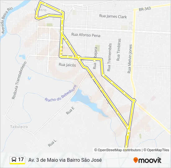 17 Bus Line Map