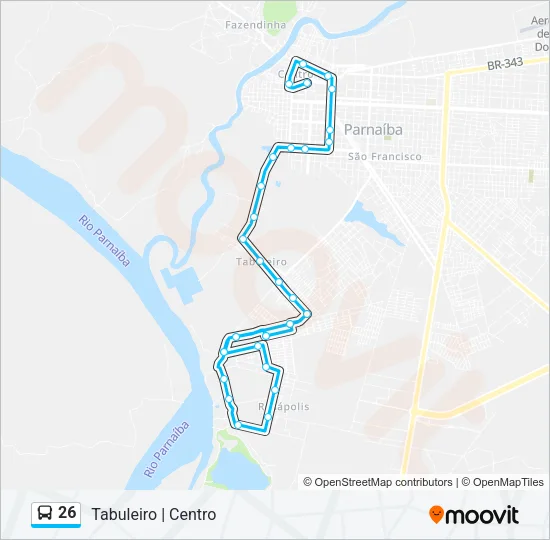 26 Bus Line Map