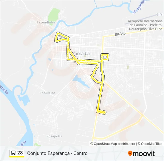 28 Bus Line Map