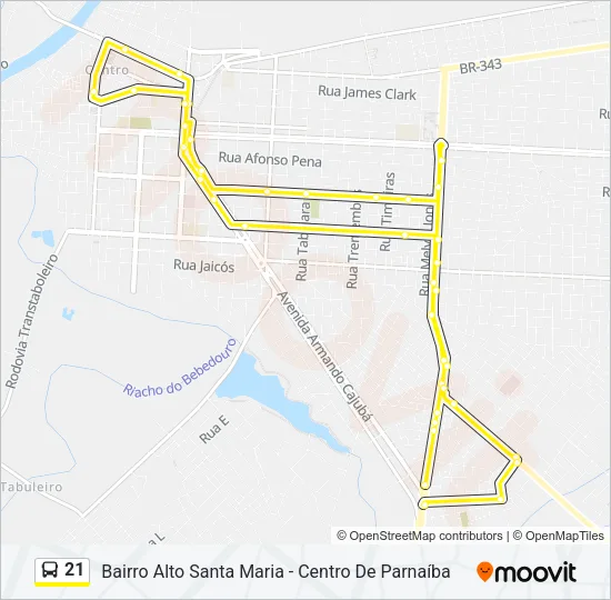 21 Bus Line Map