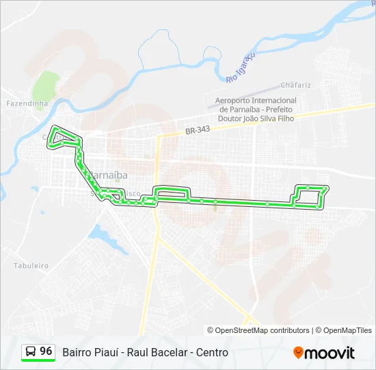 96 Bus Line Map