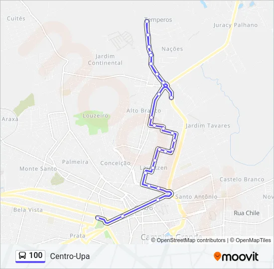 100 Bus Line Map