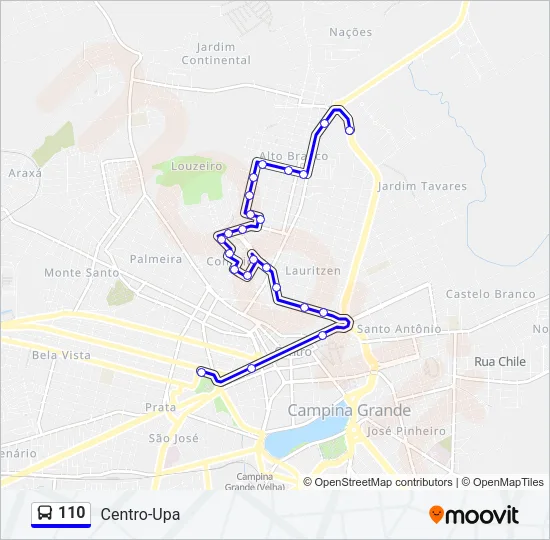 110 Bus Line Map