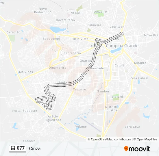 077 Bus Line Map