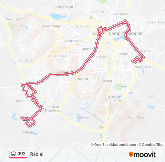 092 Bus Line Map
