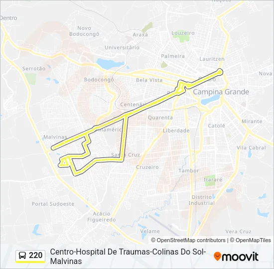 220 Bus Line Map