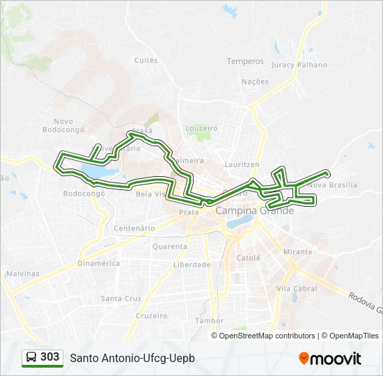 303 Bus Line Map
