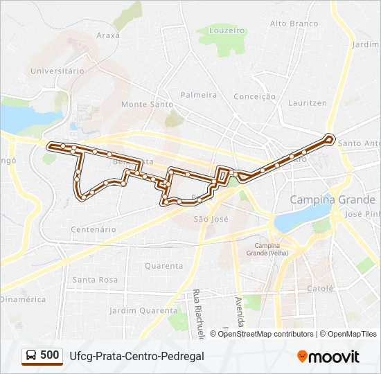500 Bus Line Map