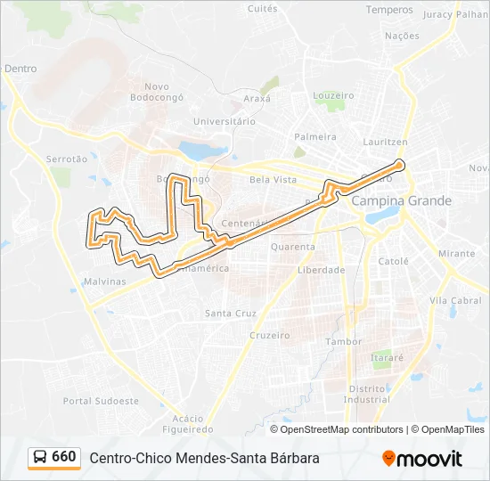 660 Bus Line Map