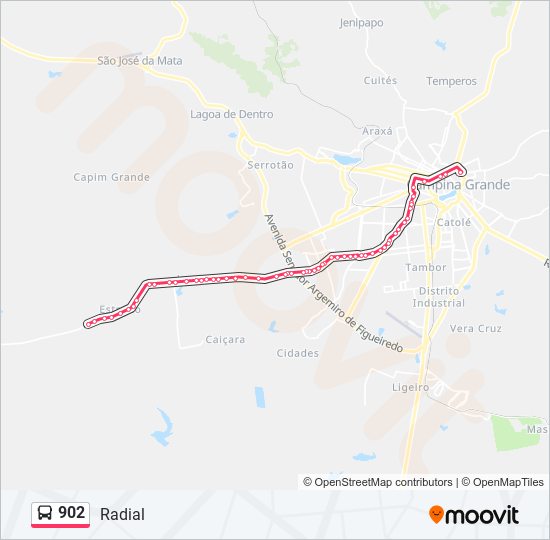 902 bus Line Map