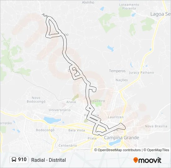910 Bus Line Map