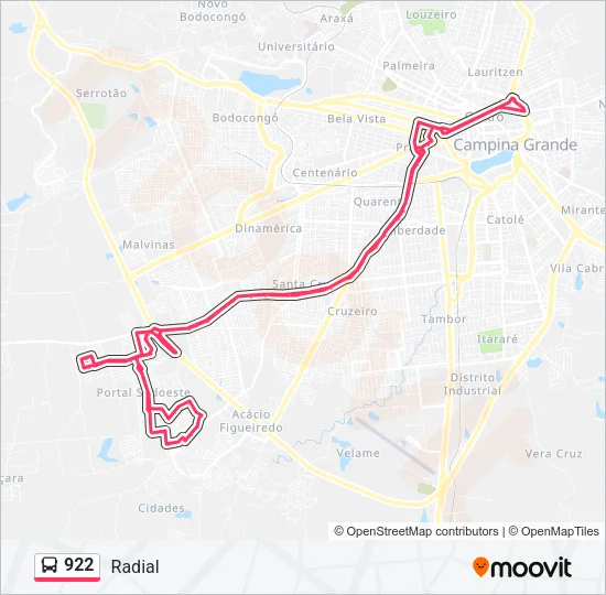 922 Bus Line Map