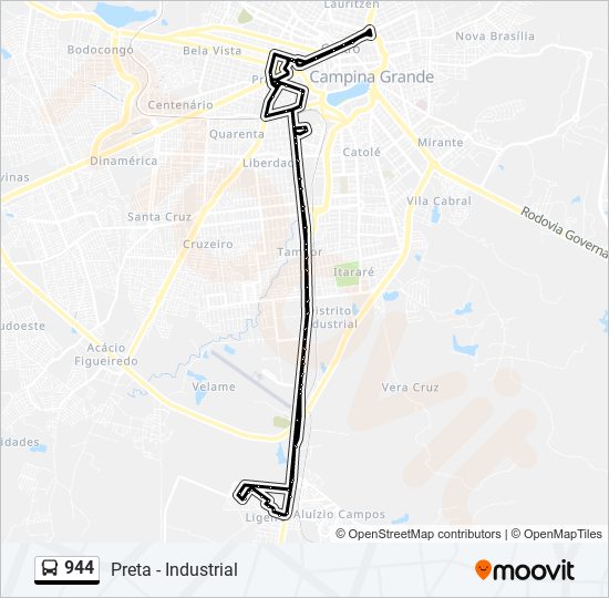 944 bus Line Map