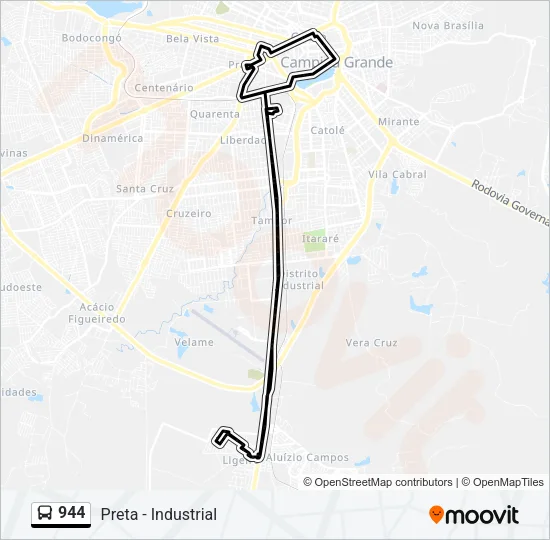 944 Bus Line Map
